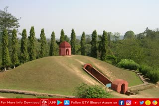 ADG of Archeological Survey visits Charideo Maidam site