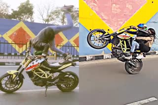 man stunts on bike madhya pradesh