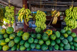 papaya  and banana