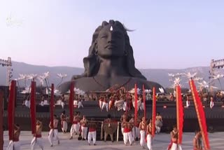 shivaratri program near adiyogi statue in chkkaballapur