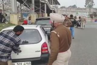 Police Checking in Pathankot