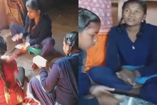 hostel girls making roti in katni