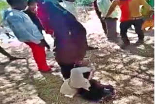 Man thrashed hung upside down