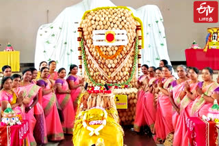 Maha Shivratri colossal Shiva Lingam made of 3000 coconuts