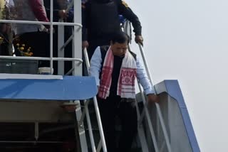 Union Minister Sarbananda Sonowal in Majuli