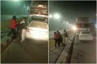 Truck driver assault video in Faridabad truck driver beaten in Faridabad