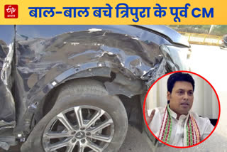 Tripura former CM car accident in panipat