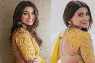 Shriya Saran yellow saree