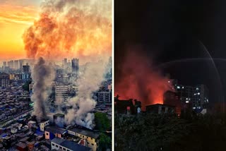 MH update Huts fire in Dharavi Kamla Nagar fortunately no one injured