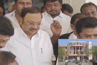 Former Union Minister MK Alagiri appeared in the district court for trial