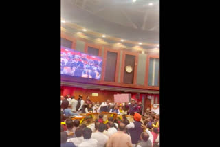 The party heading the MCD shared a video showing a BJP councillor picking up the ballot box meant for the election of Standing Committee members.