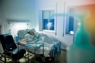 woman in a hospital bed