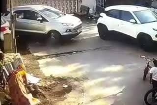 An innocent girl playing on the road in Surat tragically died after being hit by her uncles car