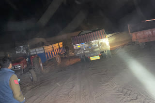 Police action against illegal mining, 6 tractor trolleys recovered