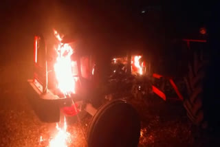 TDP Activist Tractor Burnt