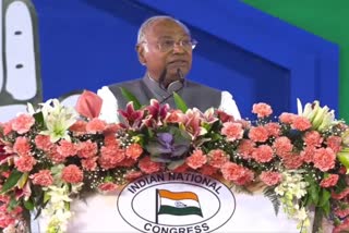 Kharge says the country is facing challenges such as continued assault on constitutional and democratic values, issues of national security at the border with China, all-time high inflation and record unemployment.