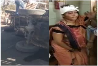 Bhavnagar Accident: ભાવનગરમાં મહિલાઓને લઈ જતો ટેમ્પો અચાનક પલટી ગયો, 20 ઈજાગ્રસ્ત