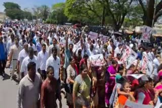 protest against Minister Ashwath Narayan in mysuru