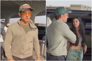 Saba Azad comes to see off Hrithik Roshan at Mumbai airport, paps catch their mushy PDA moment