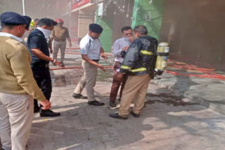 Fire in showroom in Chandigarh Sector 26