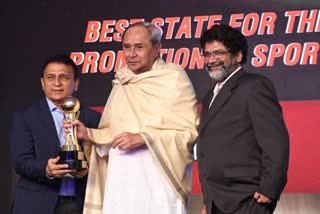 CM Naveen Patnaik receives Best State for Promotion of Sports Award