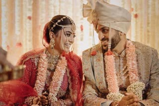 Shardul Thakur  Shardul Thakur Gets Married To Mittali Parulkar  Mittali Parulkar  Shardul Thakur Wedding  Shardul Thakur Wedding photos  മിതാലിയെ ജീവിത സഖിയാക്കി ശാര്‍ദുല്‍ താക്കൂര്‍  ശാര്‍ദുല്‍ താക്കൂര്‍  ശാര്‍ദുല്‍ താക്കൂര്‍ വിവാഹം  മിതാലി പരുൽകര്‍