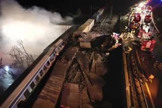 Fiery train crash, derailment in Greece hurts at least 60