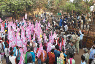 Janata Congress protest in Jagdalpur
