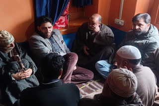 Ex MLA & NC district president visited the house of slain Kashmiri pandit
