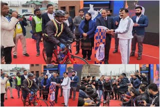 Asia's longest cycle race from Kashmir to Kanyakumari flagged off from Srinagar