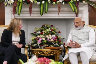Italian Prime Minister Giorgia Meloni, PM Modi meeting