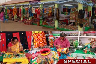 Pattachitra of Medinipur is presenting at Handicraft Fair in Bardhaman