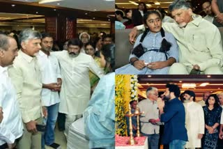 Tarak ratna pedda karma Chandrababu, Ntr and balakrishna pay tribute