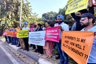 chandigarh property registration ban chandigarh administration Protest in Chandigarh latest news