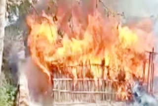 बेगूसराय में 6 घर जलकर राख