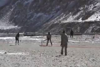 Indian Army playing cricket near Galwan valley: