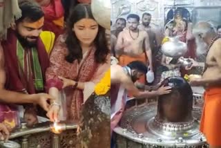 virat and anushka in ujjain temple