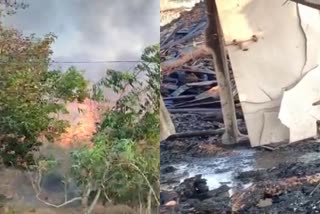 Man died in fire incident at Haveri  forest on fire in Hanagal  ಗುಡಿಸಲಿಗೆ ತಗುಲಿದ ಬೆಂಕಿ  ವ್ಯಕ್ತಿ ಕುರಿ ಸಜೀವ ದಹನ  ಹಾನಗಲ್​ನಲ್ಲಿ ಹೊತ್ತಿ ಉರಿದ ಕಾಡು  ಹಾವೇರಿ ಜಿಲ್ಲೆಯಲ್ಲಿ ದುರಂತ  ಆಕಸ್ಮಿಕವಾಗಿ ಗುಡಿಸಲಿಗೆ ತಗುಲಿದ ಬೆಂಕಿ  ಚಪ್ಪರದ ಗುಡಿಸಲಿಗೆ ಆಕಸ್ಮಿಕ ಬೆಂಕಿ  ಹೊತ್ತಿ ಉರಿದ ಅರಣ್ಯ  ಇಂಡೋನೇಷ್ಯಾದ ರಾಜಧಾನಿ ಜಕಾರ್ತಾದಲ್ಲಿ ದುರಂತ