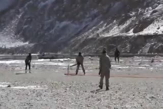 Indian Army Playing Cricket