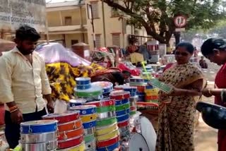 Holi preperation in Hubli