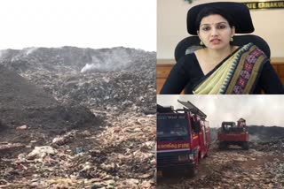 Brahmapuram fire  Brahmapuram waste plant fire  Ernakulam district authority wants IAF  ബ്രഹ്മപുരം മാലിന്യ പ്ലാന്‍റ് തീപിടിത്തം  വ്യോമസേനയുടെ സഹായം  വ്യോമസേന  എറണാകുളം ജില്ല കലക്‌ടര്‍ ഡോ രേണു രാജ്  ഡോ രേണു രാജ്  ഫയർ ആന്‍റ് റെസ്ക്യൂ  പ്ലാസ്റ്റിക് മാലിന്യം  വൻ തീപിടിത്തം