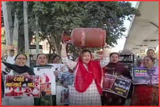 Women protest at Maqbulpura Chowk in Amritsar