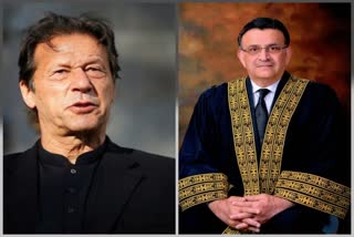 چیف جسٹس آف پاکستان عمرعطا بندیال اور سابق وزیراعظم عمران خان