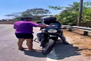 Clash between women bike riders and a local man