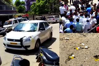 egg-thrown-on-the-car-of-the-congress-district-president-in-mandya