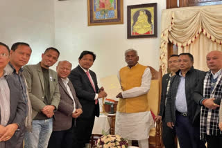 Conrad Sangma with his party members