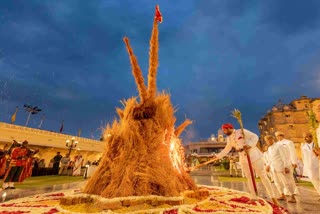 Holika Dahan Festival celebrated at Udaipur