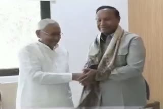 DMK MP TR Balu met CM Nitish Kumar Etv Bharat