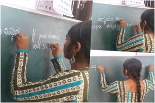 karnataka girl adi swaroopa won world record of writing two languages simultaneously with two hands