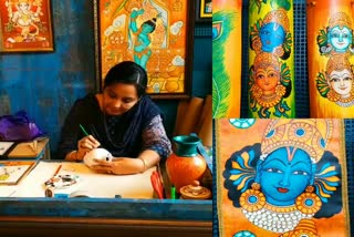 Mural paintings by Sanam Firoz  Mural artist Sanam Firoz Kozhikode  Sanam Firoz  Mural artist Sanam Firoz  Mural paintings  മ്യൂറല്‍ ചിത്രകല  സനം ഫിറോസ്  സനം ഫിറോസിന്‍റെ മ്യൂറല്‍ ചിത്രങ്ങള്‍  ക്ഷേത്ര കലയായ മ്യൂറൽ ചിത്രകല  കേന്ദ്ര ഗവൺമെന്‍റിന്‍റെ ആർട്ടിസാൻ ഐഡി കാർഡ്  ആർട്ടിസാൻ ഐഡി കാർഡ്  മ്യൂറൽ ചിത്രകാരൻ  മ്യൂറൽ ചിത്രകാരൻ സതീഷ് തായാട്ട്